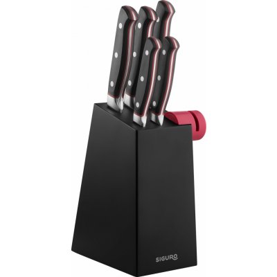 Siguro Sada nožů Kuro 5 ks blok na nože s brouskem – Zboží Dáma