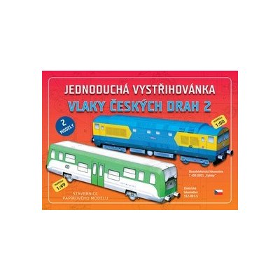 Vlaky českých drah 2 jednoduchá vystřihovánka – Zboží Dáma