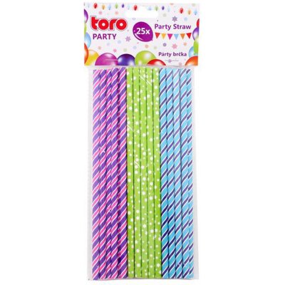 Papírová brčka 20cm TORO 25ks – Hledejceny.cz