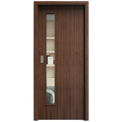 Sapeli Elegant Komfort M60 posuvné ořech americký 110 x 197 cm Čiré sklo – Hledejceny.cz