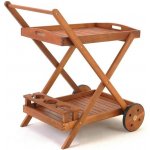 Casaria servírovací vozík dřevěný s kolečky 100537 – Zboží Mobilmania