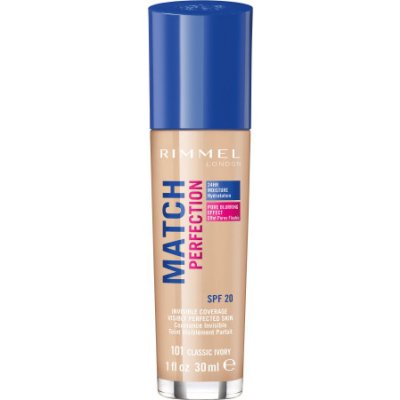 Rimmel London Match Perfection SPF20 make-up 101 Classic Ivory 30 ml – Sleviste.cz