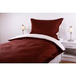 JAN Peří Povlečení bavlna satén kombinace hnědá krémová Polštář 50x80 – Hledejceny.cz