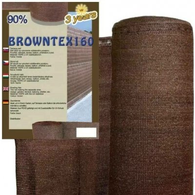 TOMPET Stínící tkanina na plot 1,5 x 50 m Browntex 90 % 20315 – HobbyKompas.cz