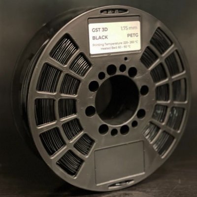 Filament GST3D PETG Černá 1.75mm 1kg