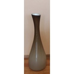 Moderní skleněná váza střední atypického tvaru - čokoládový odstín  dekorativní váza - Nejlepší Ceny.cz