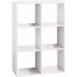 5five Simply Smart Dekorativní police obdélníková bílá 6 přihrádek 68 cm x 100,5 cm – Sleviste.cz