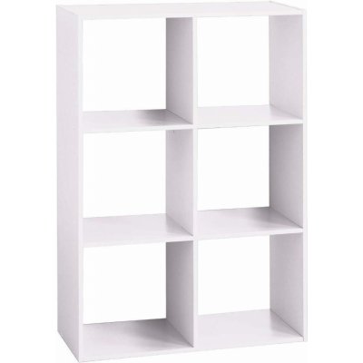 5five Simply Smart Dekorativní police obdélníková bílá 6 přihrádek 68 cm x 100,5 cm – Sleviste.cz
