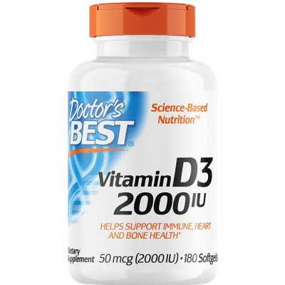 Doctor’s Best Vitamin D3 2000 IU 180 softgel kapslí