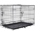 Dog Fantasy Klec skládací 2 dveře černá XXL 121 x 74 x 82 cm – Zboží Mobilmania