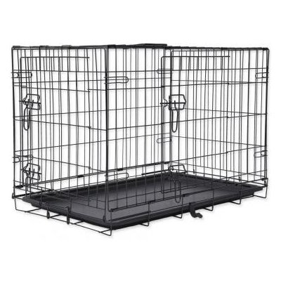 Dog Fantasy Klec skládací 2 dveře černá XL 106 x 69 x 77 cm – Sleviste.cz