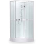 Roth Project Line Simple Square 900 čtvercový sprchový box 90 x 90 x 205 cm s vaničkou bílý transparent 4000693 – Zboží Dáma