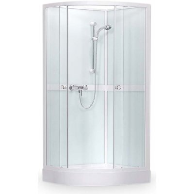 Roth Project Line Simple Square 900 čtvercový sprchový box 90 x 90 x 205 cm s vaničkou bílý transparent 4000693 – Zboží Dáma