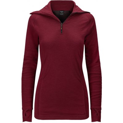 BRYNJE Lady Arctic Double Zip-polo vínová – Zboží Dáma