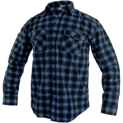 Canis CXS Pánská košile s dlouhým rukávem TOM modro-černá – Zboží Mobilmania