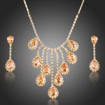 Francesca Petrucci souprava Swarovski Elements Meganne Oranžová SET0150 – Hledejceny.cz