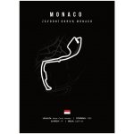 Jen tak z lásky Plakát Závodní okruhy Rozměr plakátu: 40 x 50 cm, Závodní okruh: Monaco, Barevná varianta: Bílá – Zboží Dáma