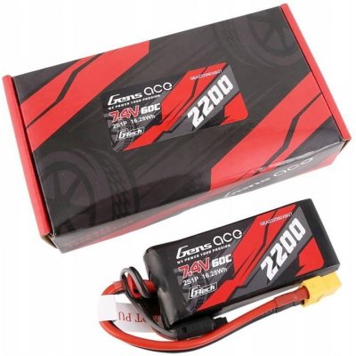 Gens ace G-Tech 2200mAh 7,4V 60C 2S1P Lipo baterie s konektorem XT60 – Sleviste.cz
