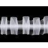 Záclonovka Záclonovka šíře 50 mm s poutky k navlečení na tyč, tužkové řasení transparent