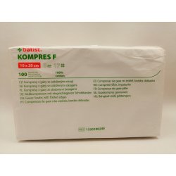 Batist Komprese z gázy 17 nití 8 vrstev nesterilní 10 x 20 cm 100 ks