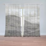 Sablio Záclony Černobílé údolí: 2ks 150x250cm – Zboží Mobilmania