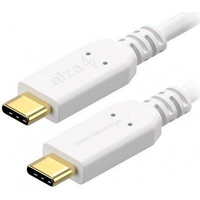 AlzaPower APW-CBTC1010W Core USB-C to USB-C 2.0 60W, 1m, bílý – Zboží Živě