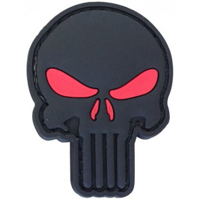 WARAGOD Nášivka 3D Punisher red eyes 5x4cm – Zbozi.Blesk.cz