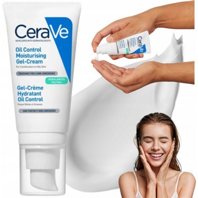 CeraVe Hydratační gel-krém s technologií pomáhající absorbovat kožní maz 52 ml – Zboží Dáma