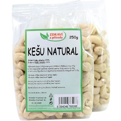 Zdravi z Přírody Kešu ořechy natural 250 g – Zboží Mobilmania