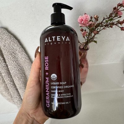 Alteya Organics tekuté mýdlo Muškáť & Růže Bio 500 ml – Sleviste.cz
