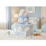 Brumlík dvoupatrový plenkový dort Ovečka modrá – Hledejceny.cz