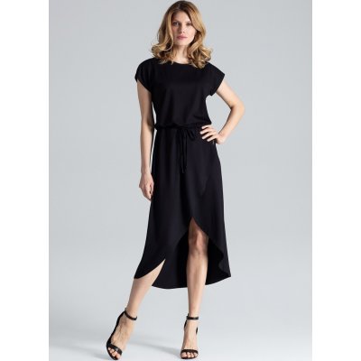 Figl dámské asymetrické šaty m394 černé – Zboží Mobilmania