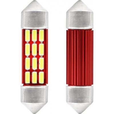 AMIO LED CANBUS 4014 12SMD Festoon C5W C10W C3W 36mm White 12V/24V – Hledejceny.cz