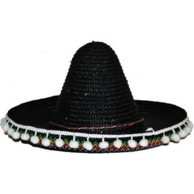 Mexické sombrero černé 50cm