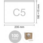 NONAME Obálka C5 transportní / průhledná 235 x 160 + 15 mm, bal / 100 ks – Sleviste.cz