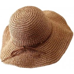 Camerazar elegantní dámský plážový slaměný klobouk béžová