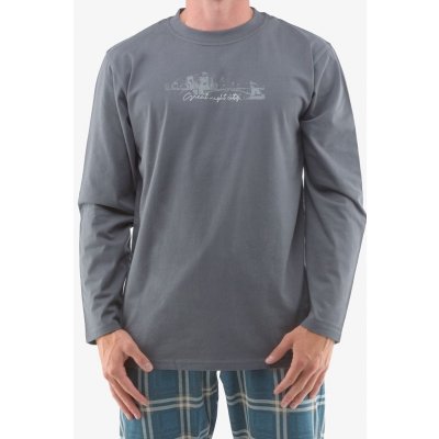 Gina 79133 pánské pyžamo dlouhé tm.šedé – Hledejceny.cz