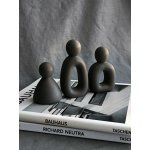 Dess Craft Studio KIN Sada tří abstraktních figurek - dekorace na polici, ručně odlévaná, více barev Barva: 6 - Graphite Stone – Hledejceny.cz
