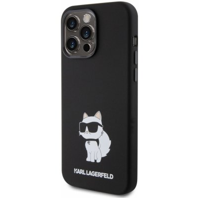 Karl Lagerfeld Liquid Silicone Choupette NFT iPhone 15 Pro Max Black – Zboží Mobilmania