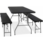 SPRINGOS GF0098 Pivní set pro 8 osob, 180x75 cm, černý – Hledejceny.cz
