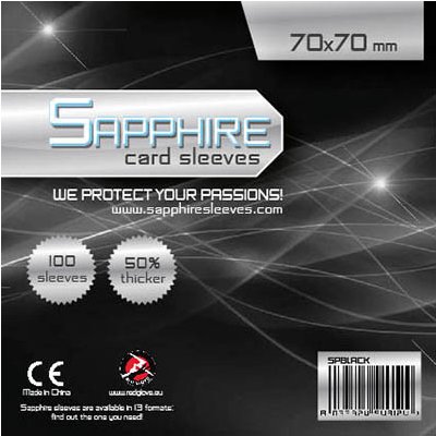 Sapphire Sleeves obaly Black 70x70 mm 100ks