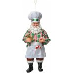 Clayre & Eef Závěsná vánoční dekorace Santa Claus držící perníček - 10*6*17 cm – Hledejceny.cz