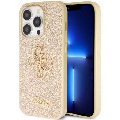 Pouzdro Guess iPhone 15 Pro Max Glitter Script Big 4G gold – Zboží Mobilmania