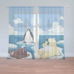 Sablio Záclony Lední zvířátka: 2ks 150x250cm – Hledejceny.cz