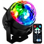 DISCO KOULE PROJEKTOR DISKOTÉKOVÝ LED RGB REFLEKTOR – Zboží Dáma