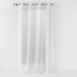 Douceur d'intérieur Dětská záclona s očky se vzorem s hvězdami FLUO NIGHT, 140 x 240 cm, bílá – Zboží Mobilmania