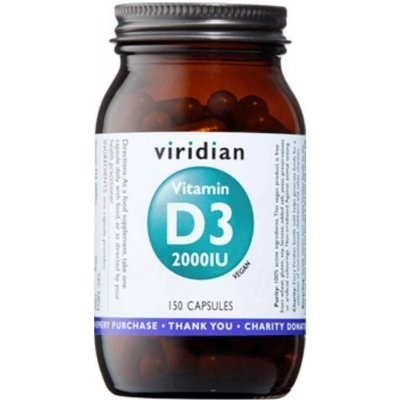 Viridian Vitamin D3 2000iu 150 kapslí – Hledejceny.cz