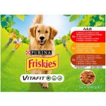 Purina Friskies pes hovězí kuře jehně v želé 12 x 100 g – Hledejceny.cz