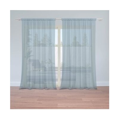 Sablio Záclony Šedě modrá: 2ks 150x250cm – Hledejceny.cz