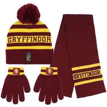 Zimní čepice rukavice a šála Harry Potter Nebelvír